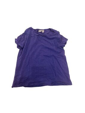 Chicos Purple Short Sleeve Top 1 Small Cutout Neckline Lightweight Casual Wear